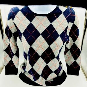 J.Crew Plaid cashmere sweater